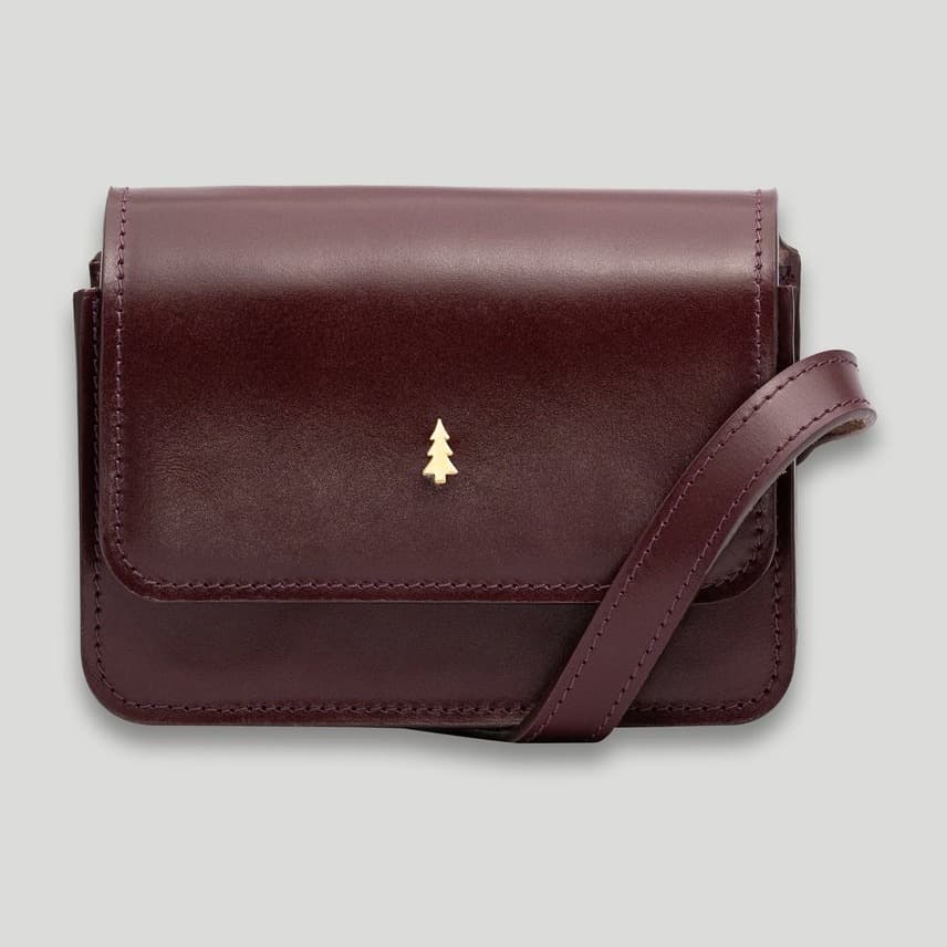 ARAS PINE Devon Crossbody — burgundy