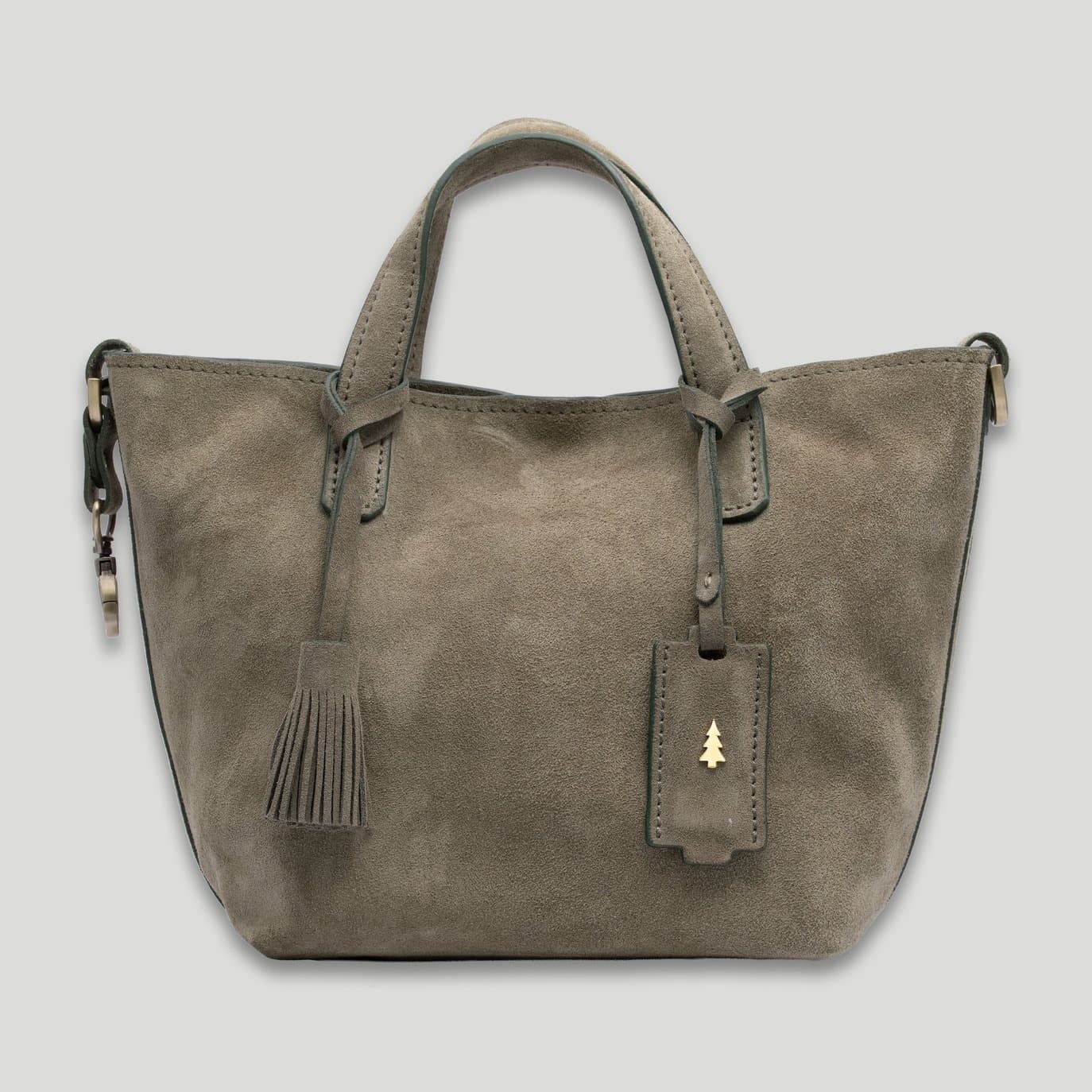 ARAS PINE Bellano Tote — taupe suede