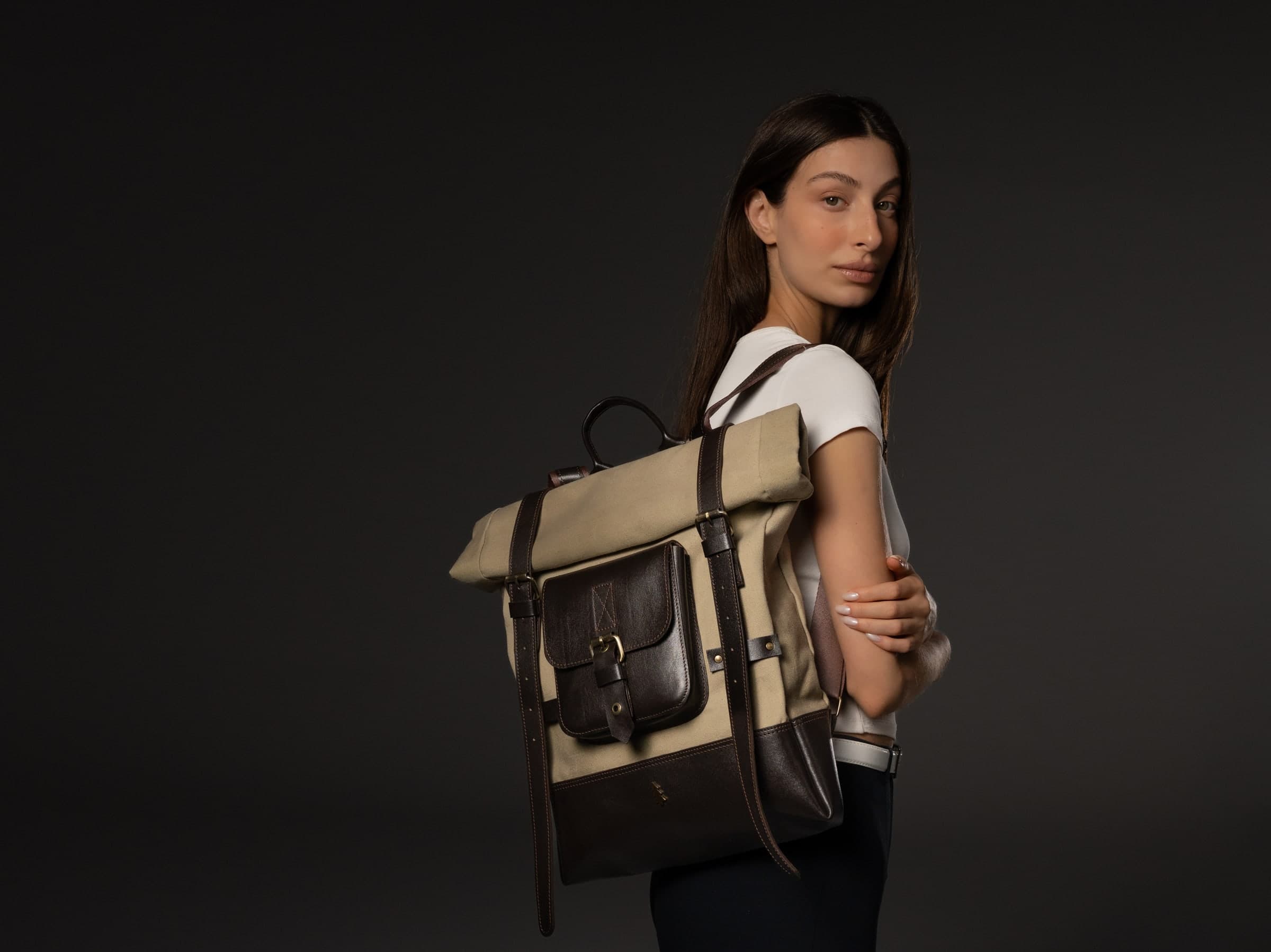 From the archive — the shoulder rests, the leather learns the wearer.