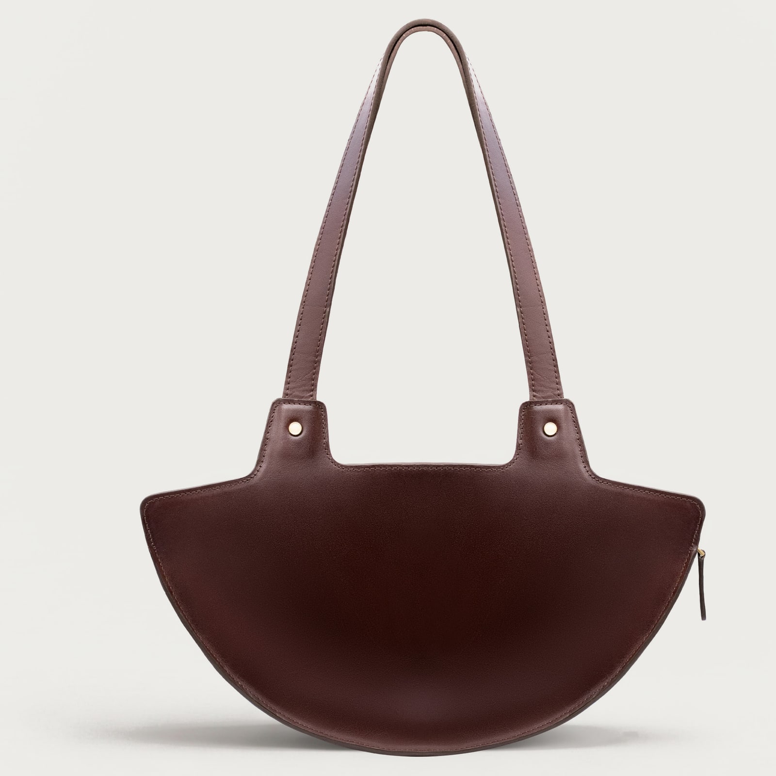 ARAS PINE Luna Handbag — burgundy, back — leather handbag (back view), handmade in Türkiye